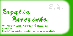rozalia marczinko business card