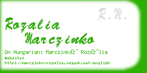 rozalia marczinko business card